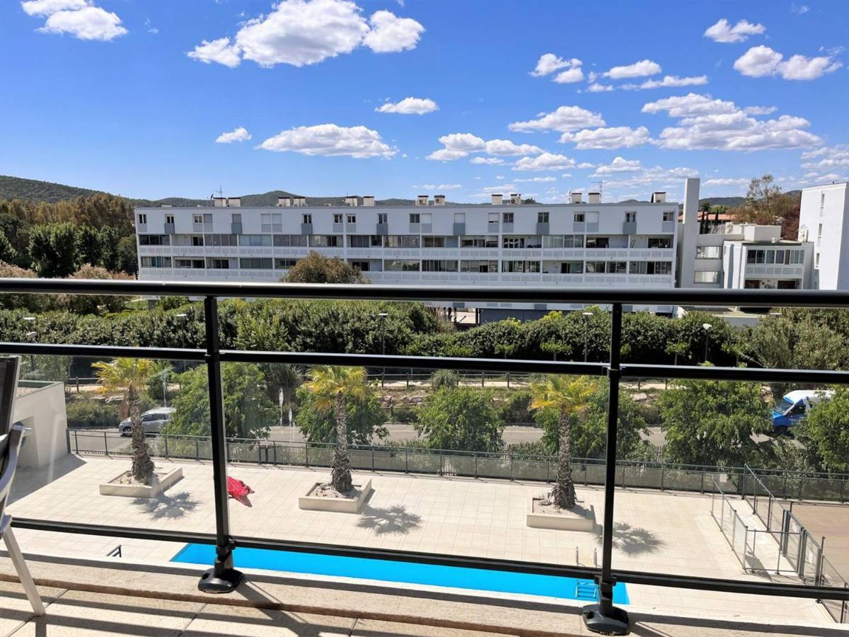 Charmant T2 Climatise Avec Grande Terrasse, Piscine Et Parking Privatif, Proche Plage Et Commerces. - Fr-1-251-441 Le Lavandou Zewnętrze zdjęcie